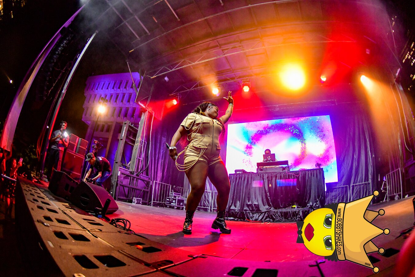 Machel Montano & Lady Lava performing live at Boston City Hall Plaza in Boston, MA, photographed by Bobby Shakes