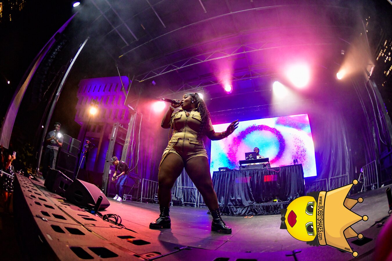 Machel Montano & Lady Lava performing live at Boston City Hall Plaza in Boston, MA, photographed by Bobby Shakes