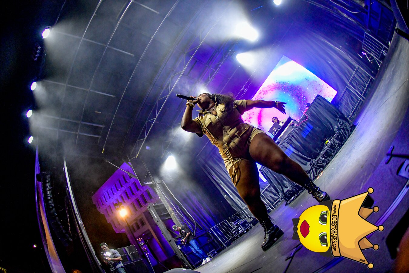 Machel Montano & Lady Lava performing live at Boston City Hall Plaza in Boston, MA, photographed by Bobby Shakes