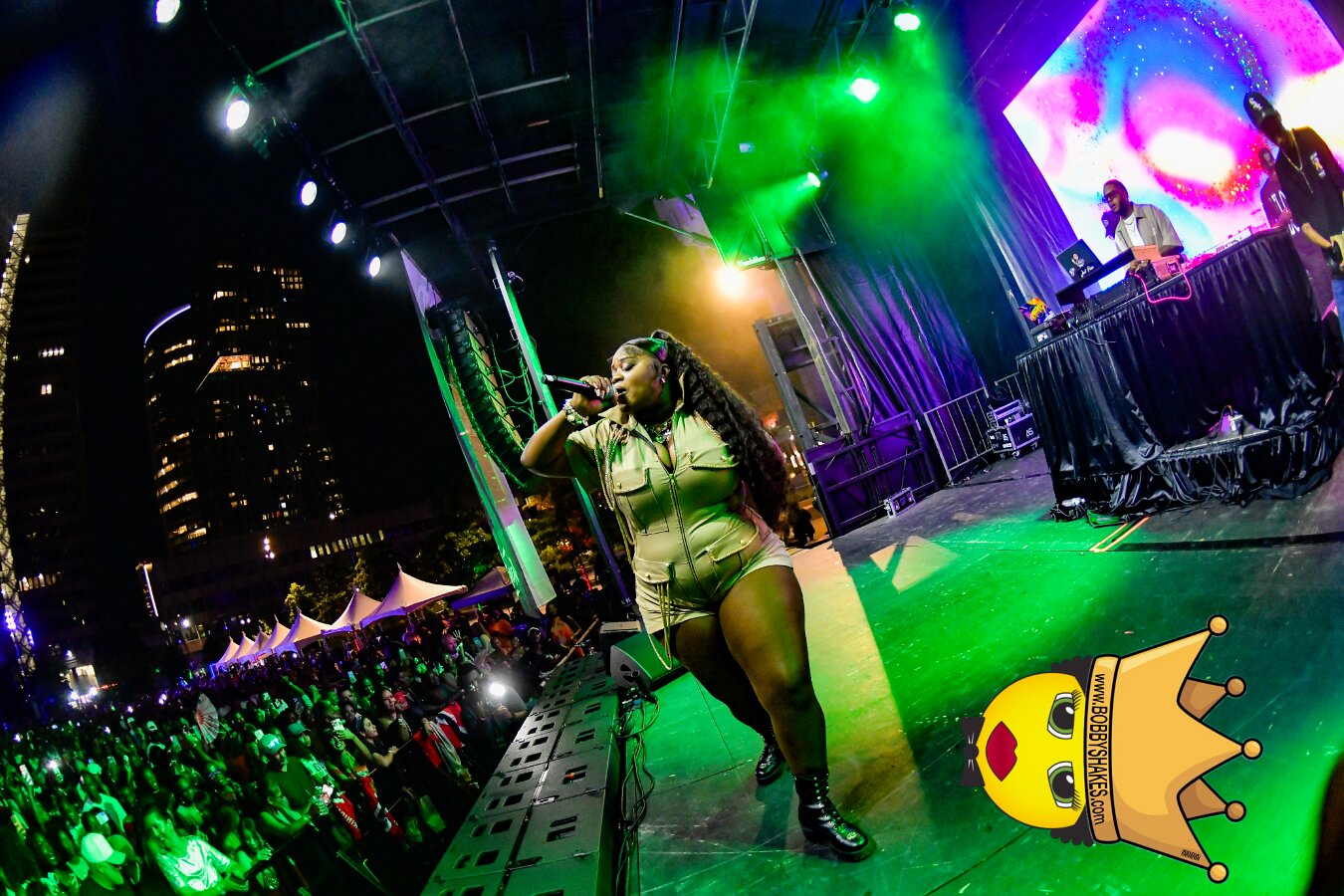 Machel Montano & Lady Lava performing live at Boston City Hall Plaza in Boston, MA, photographed by Bobby Shakes