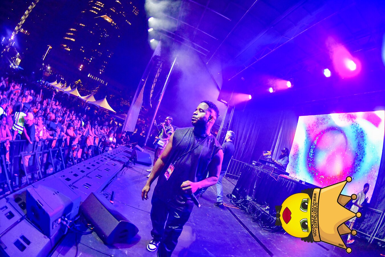 Machel Montano & Lady Lava performing live at Boston City Hall Plaza in Boston, MA, photographed by Bobby Shakes
