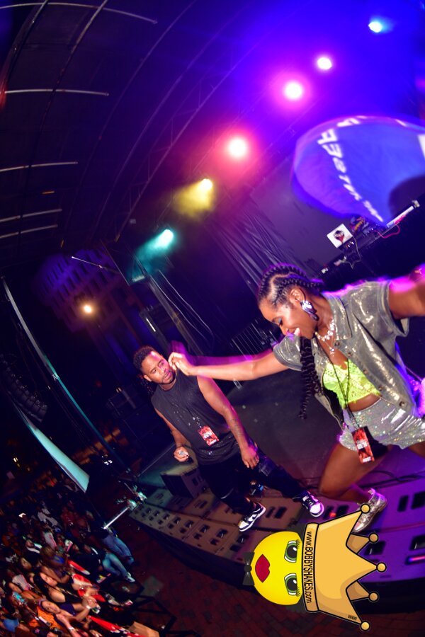 Machel Montano & Lady Lava performing live at Boston City Hall Plaza in Boston, MA, photographed by Bobby Shakes