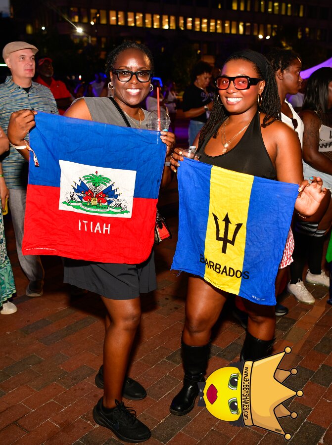 Machel Montano & Lady Lava performing live at Boston City Hall Plaza in Boston, MA, photographed by Bobby Shakes