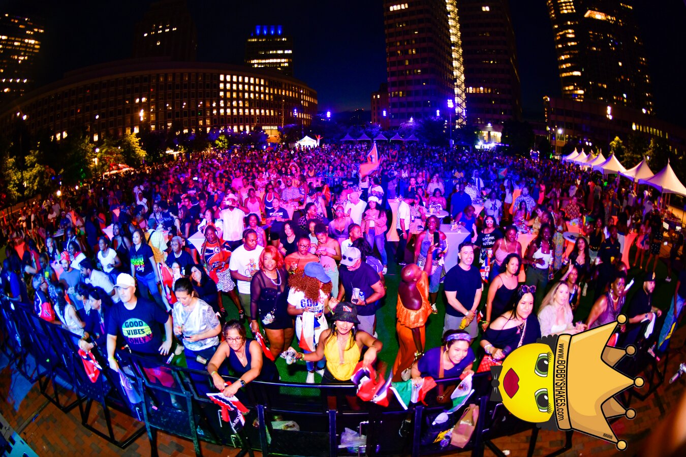 Machel Montano & Lady Lava performing live at Boston City Hall Plaza in Boston, MA, photographed by Bobby Shakes