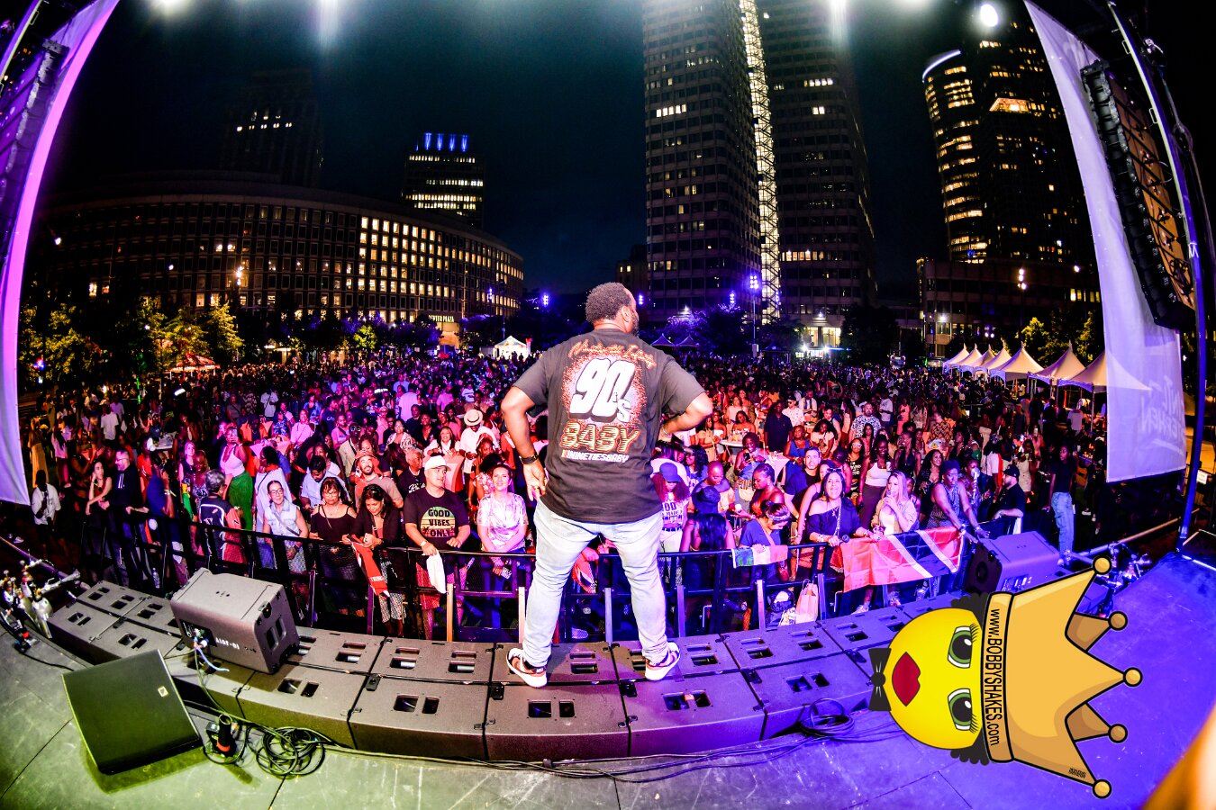 Machel Montano & Lady Lava performing live at Boston City Hall Plaza in Boston, MA, photographed by Bobby Shakes