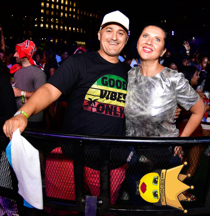 Machel Montano & Lady Lava performing live at Boston City Hall Plaza in Boston, MA, photographed by Bobby Shakes