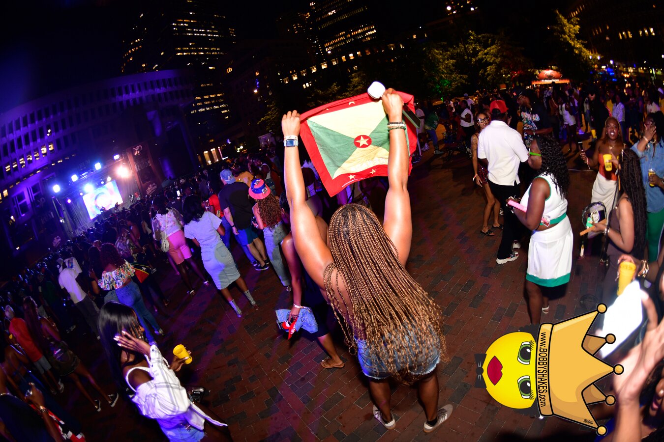Machel Montano & Lady Lava performing live at Boston City Hall Plaza in Boston, MA, photographed by Bobby Shakes