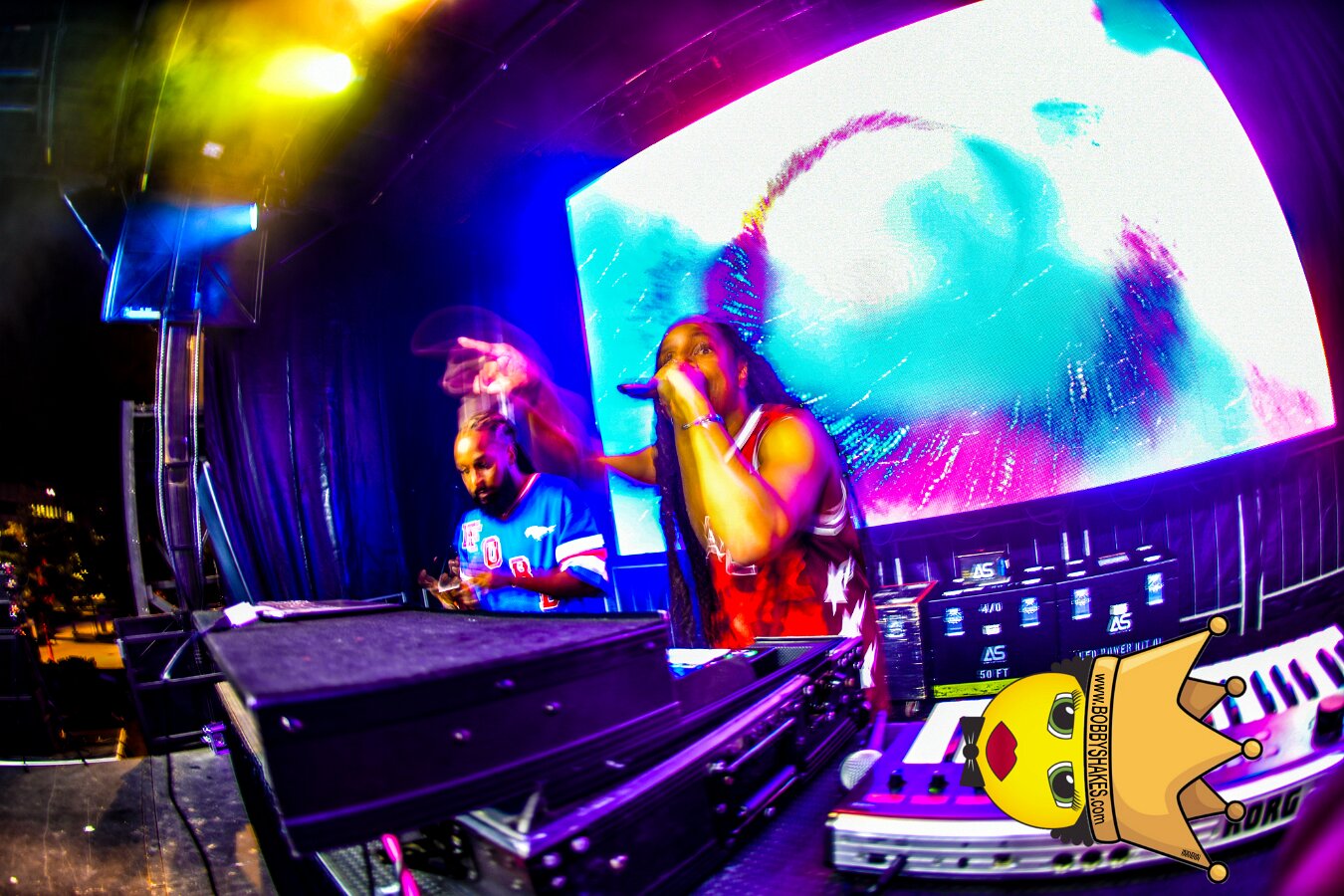 Machel Montano & Lady Lava performing live at Boston City Hall Plaza in Boston, MA, photographed by Bobby Shakes