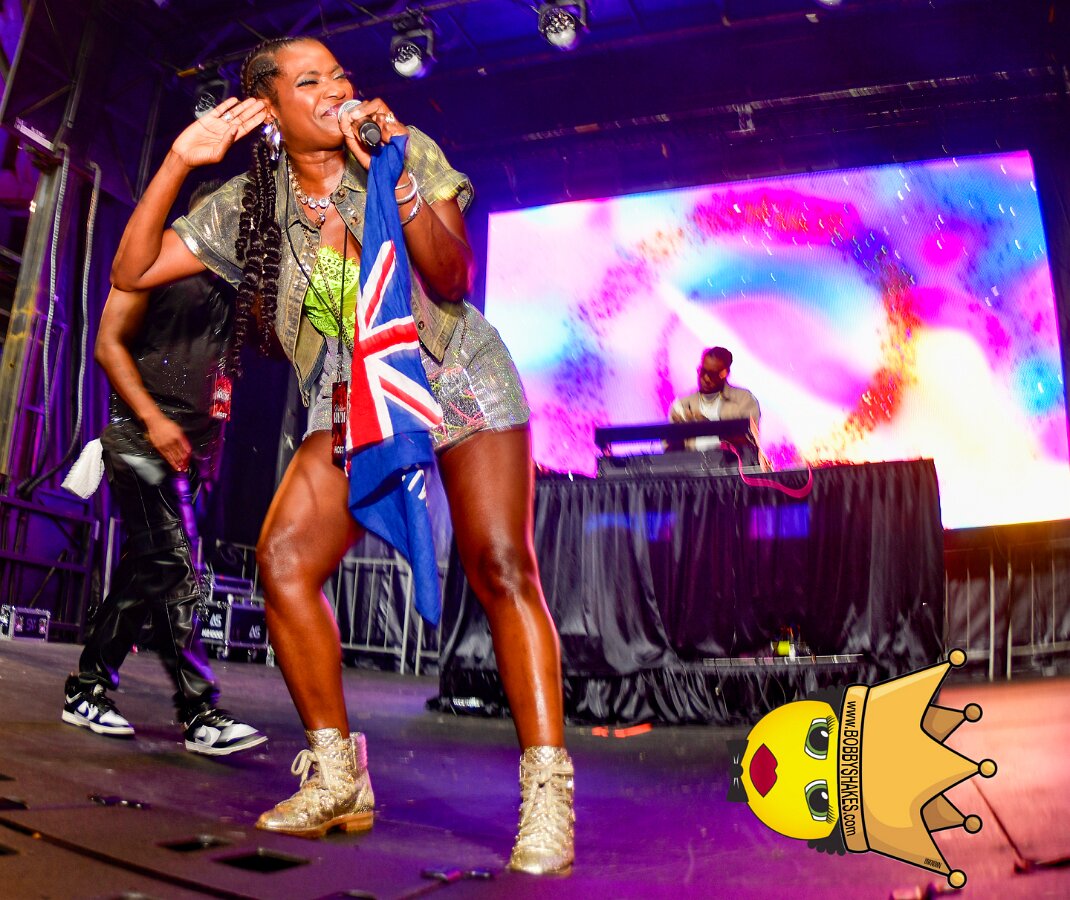 Machel Montano & Lady Lava performing live at Boston City Hall Plaza in Boston, MA, photographed by Bobby Shakes