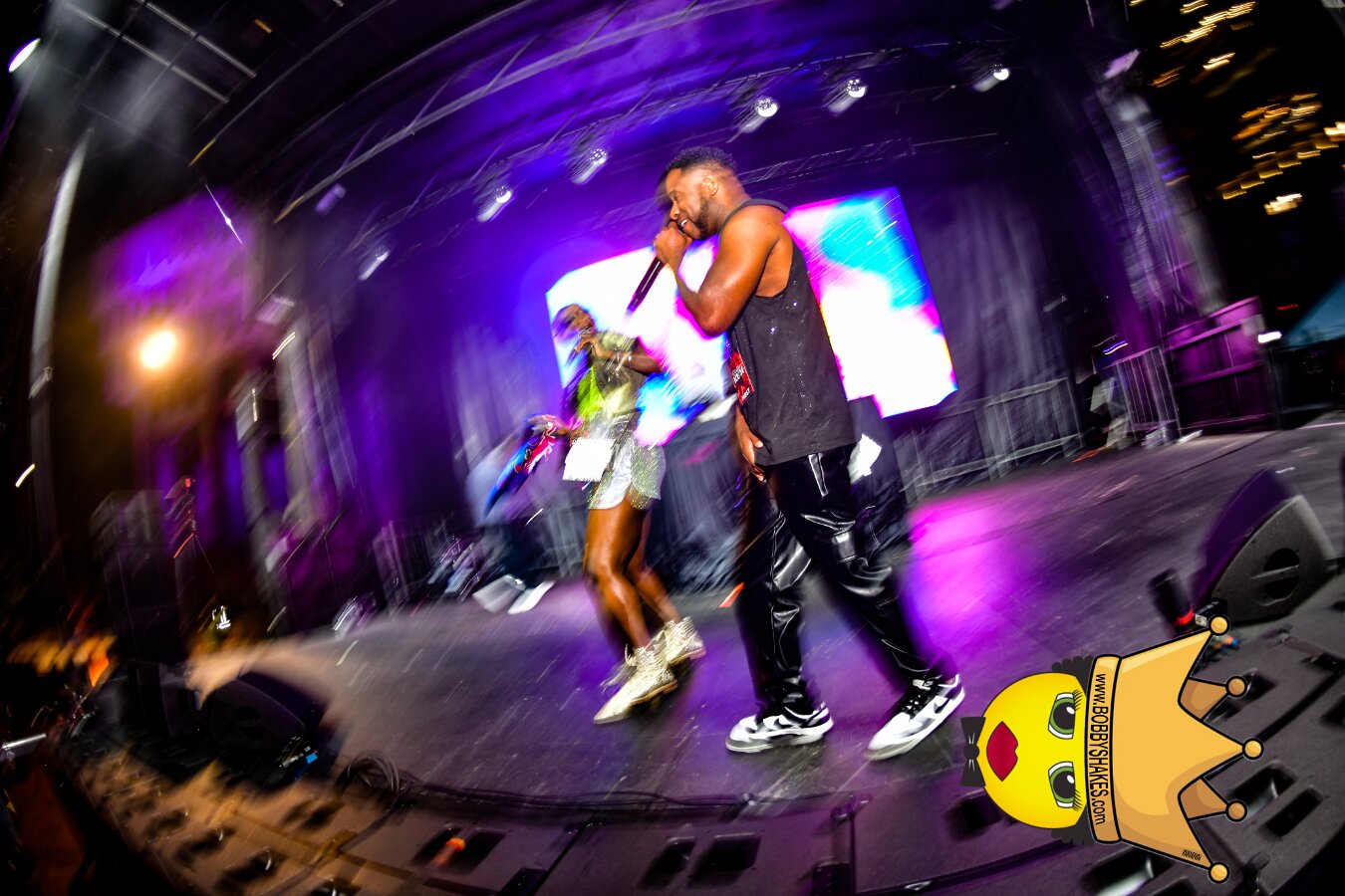 Machel Montano & Lady Lava performing live at Boston City Hall Plaza in Boston, MA, photographed by Bobby Shakes