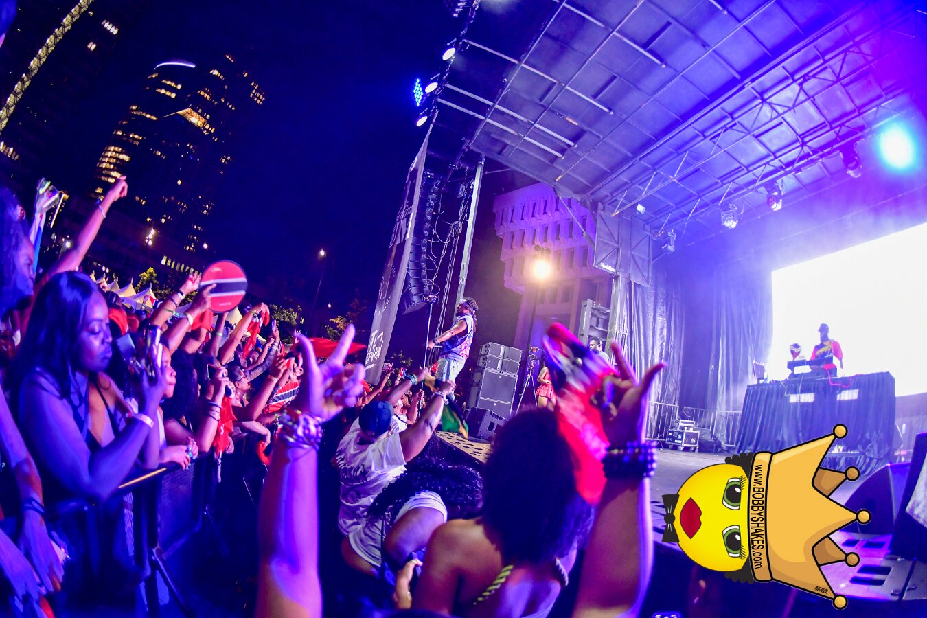 Machel Montano & Lady Lava performing live at Boston City Hall Plaza in Boston, MA, photographed by Bobby Shakes