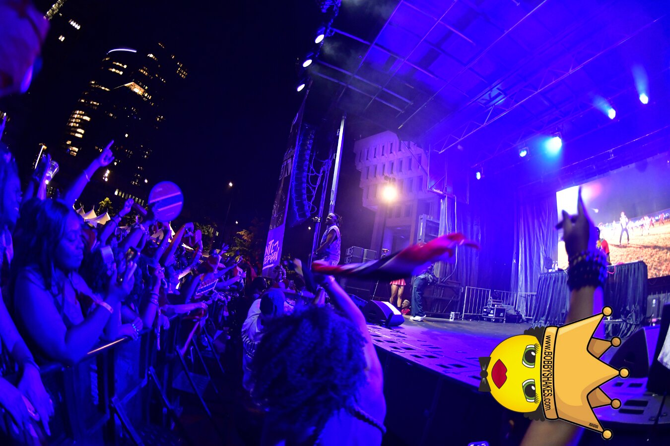 Machel Montano & Lady Lava performing live at Boston City Hall Plaza in Boston, MA, photographed by Bobby Shakes