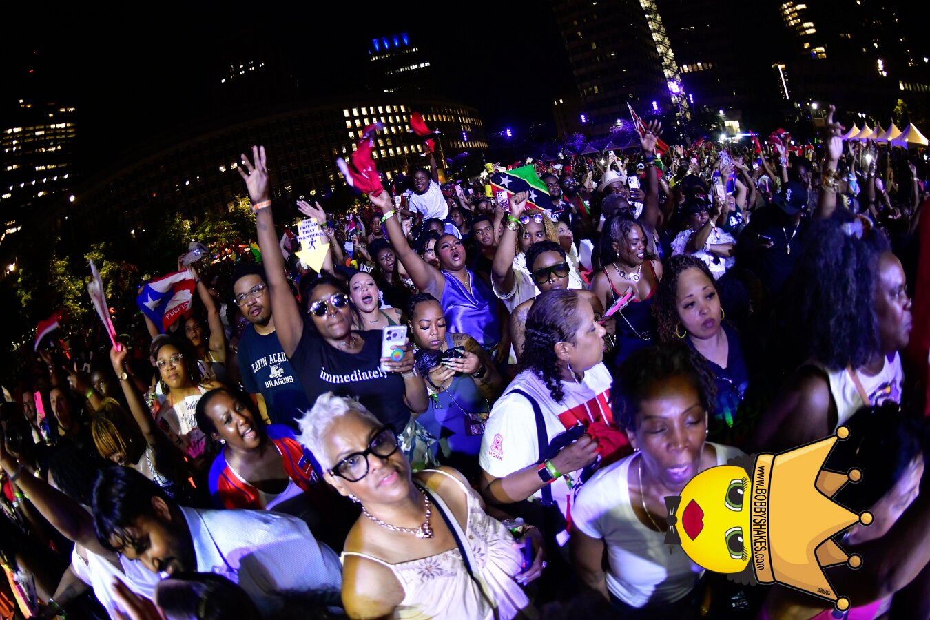 Machel Montano & Lady Lava performing live at Boston City Hall Plaza in Boston, MA, photographed by Bobby Shakes