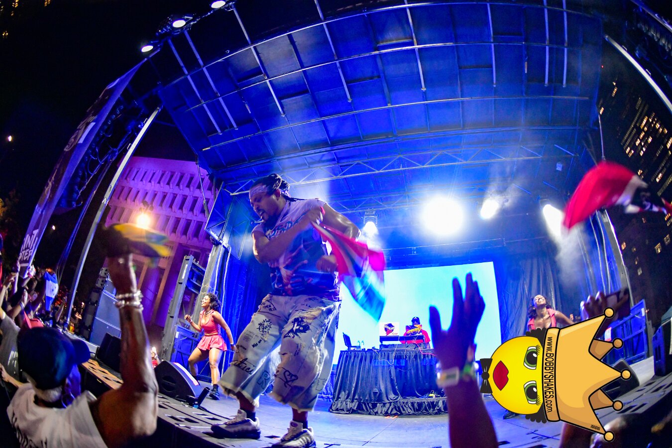 Machel Montano & Lady Lava performing live at Boston City Hall Plaza in Boston, MA, photographed by Bobby Shakes