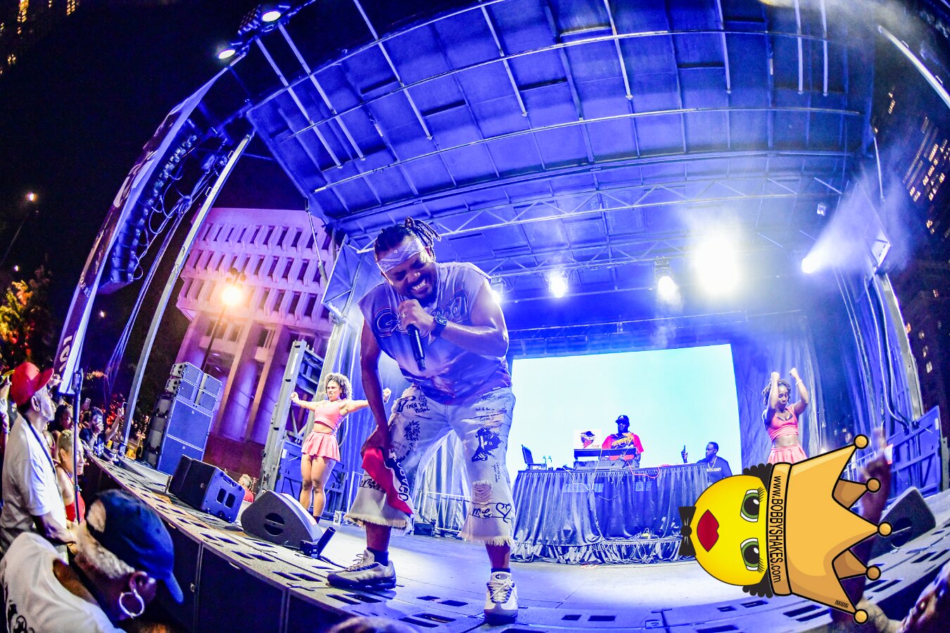 Machel Montano & Lady Lava performing live at Boston City Hall Plaza in Boston, MA, photographed by Bobby Shakes