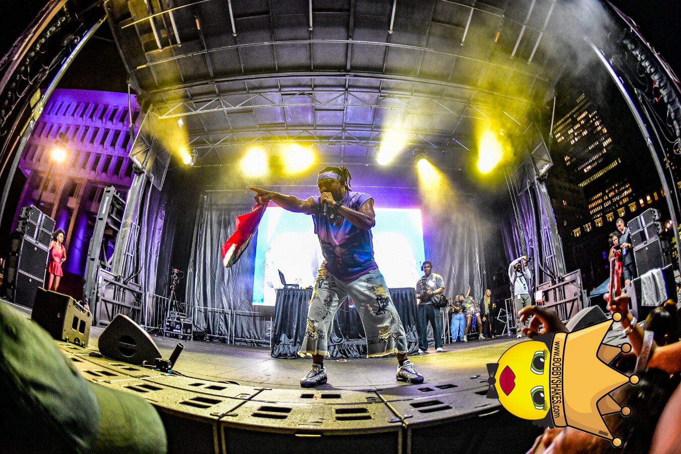 Machel Montano & Lady Lava performing live at Boston City Hall Plaza in Boston, MA, photographed by Bobby Shakes