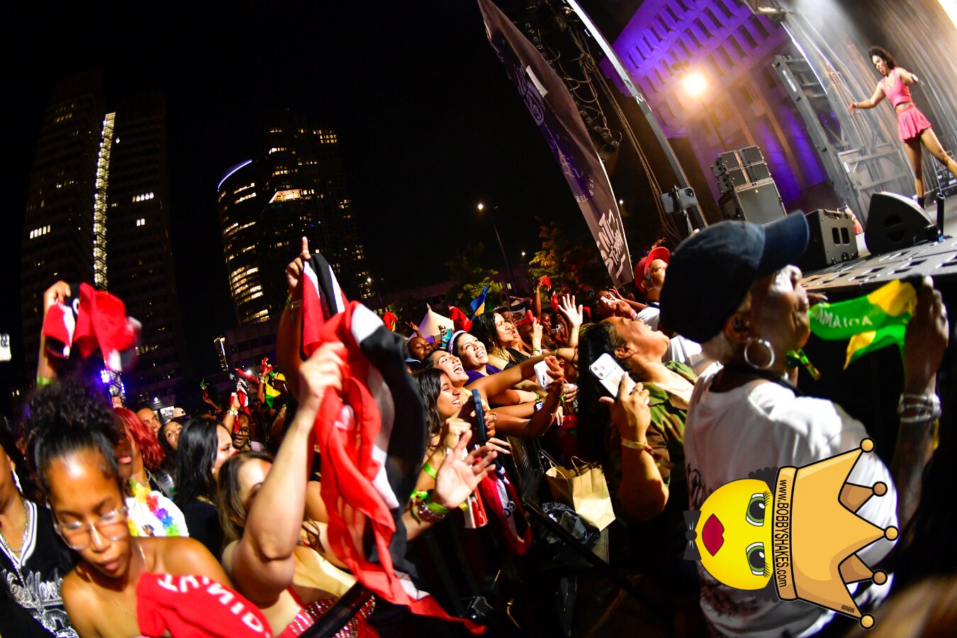 Machel Montano & Lady Lava performing live at Boston City Hall Plaza in Boston, MA, photographed by Bobby Shakes