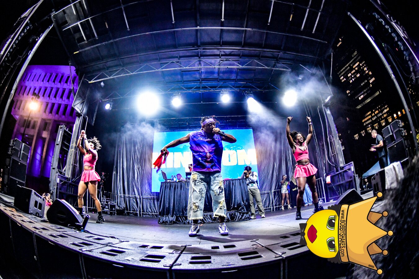 Machel Montano & Lady Lava performing live at Boston City Hall Plaza in Boston, MA, photographed by Bobby Shakes