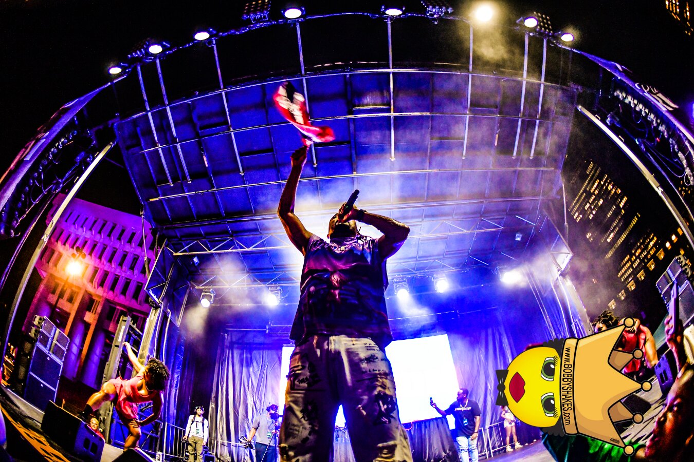 Machel Montano & Lady Lava performing live at Boston City Hall Plaza in Boston, MA, photographed by Bobby Shakes