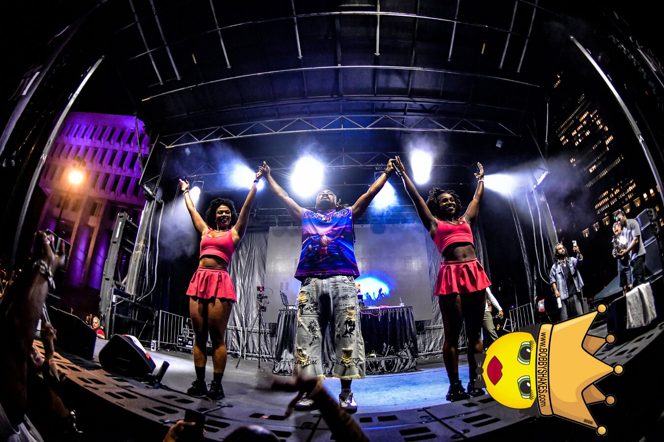 Machel Montano & Lady Lava performing live at Boston City Hall Plaza in Boston, MA, photographed by Bobby Shakes