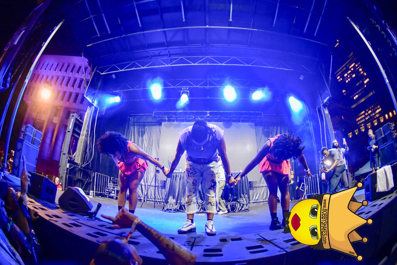 Machel Montano & Lady Lava performing live at Boston City Hall Plaza in Boston, MA, photographed by Bobby Shakes