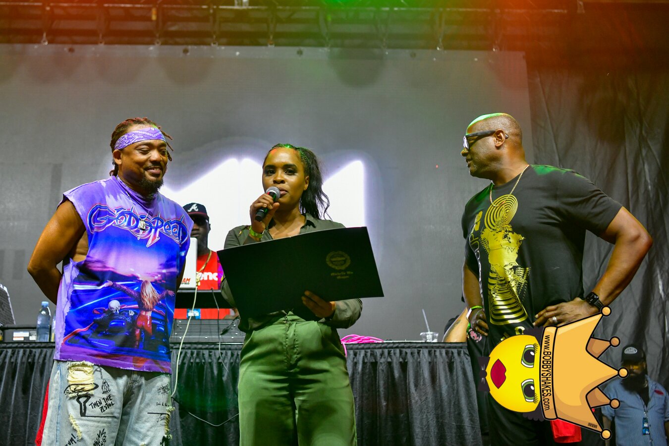 Machel Montano & Lady Lava performing live at Boston City Hall Plaza in Boston, MA, photographed by Bobby Shakes