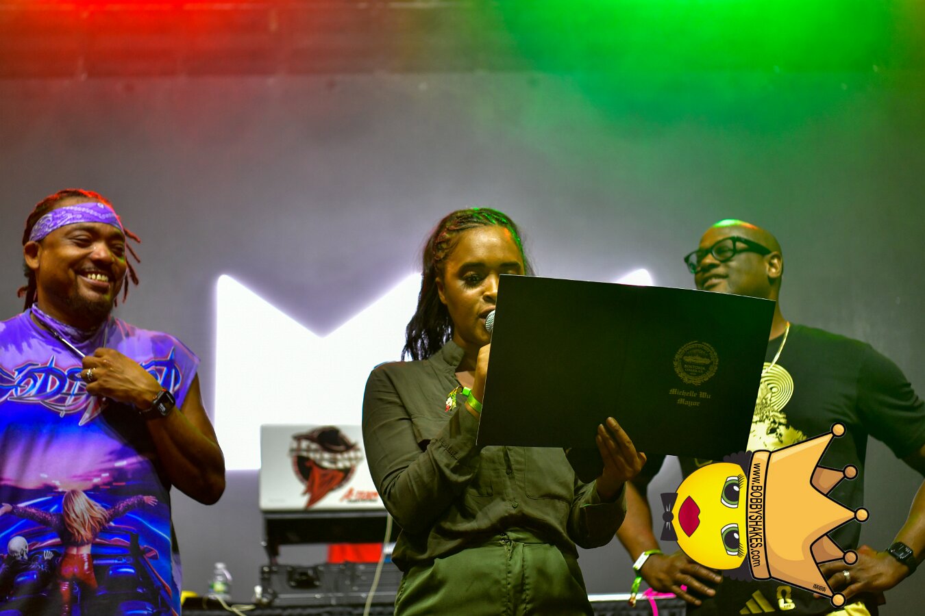 Machel Montano & Lady Lava performing live at Boston City Hall Plaza in Boston, MA, photographed by Bobby Shakes
