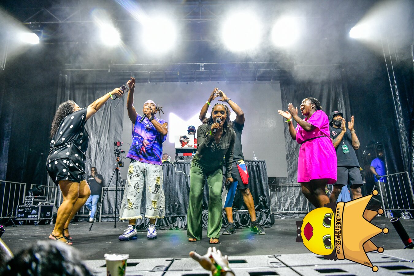 Machel Montano & Lady Lava performing live at Boston City Hall Plaza in Boston, MA, photographed by Bobby Shakes
