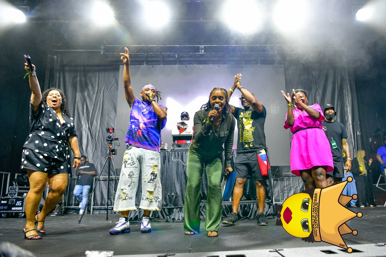 Machel Montano & Lady Lava performing live at Boston City Hall Plaza in Boston, MA, photographed by Bobby Shakes