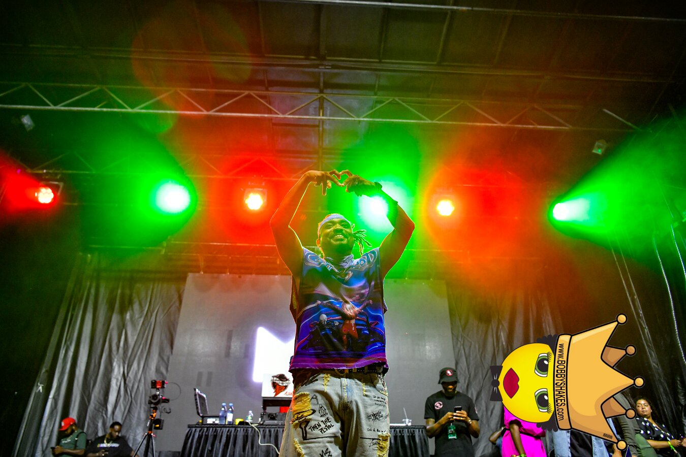 Machel Montano & Lady Lava performing live at Boston City Hall Plaza in Boston, MA, photographed by Bobby Shakes