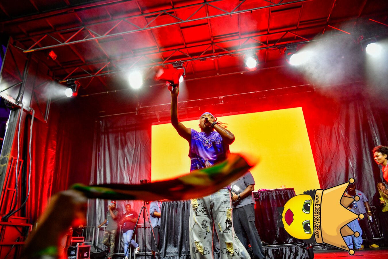 Machel Montano & Lady Lava performing live at Boston City Hall Plaza in Boston, MA, photographed by Bobby Shakes