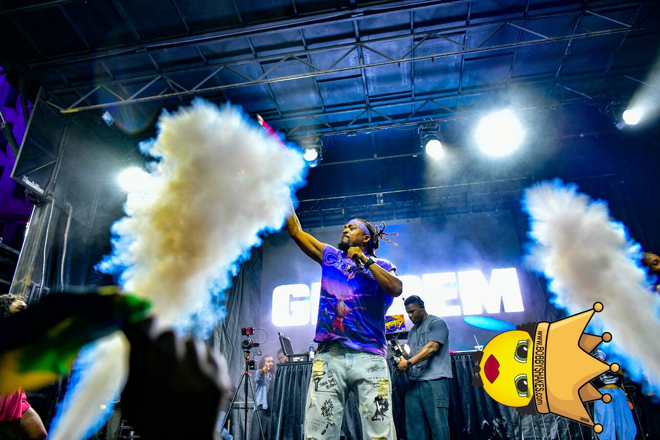 Machel Montano & Lady Lava performing live at Boston City Hall Plaza in Boston, MA, photographed by Bobby Shakes