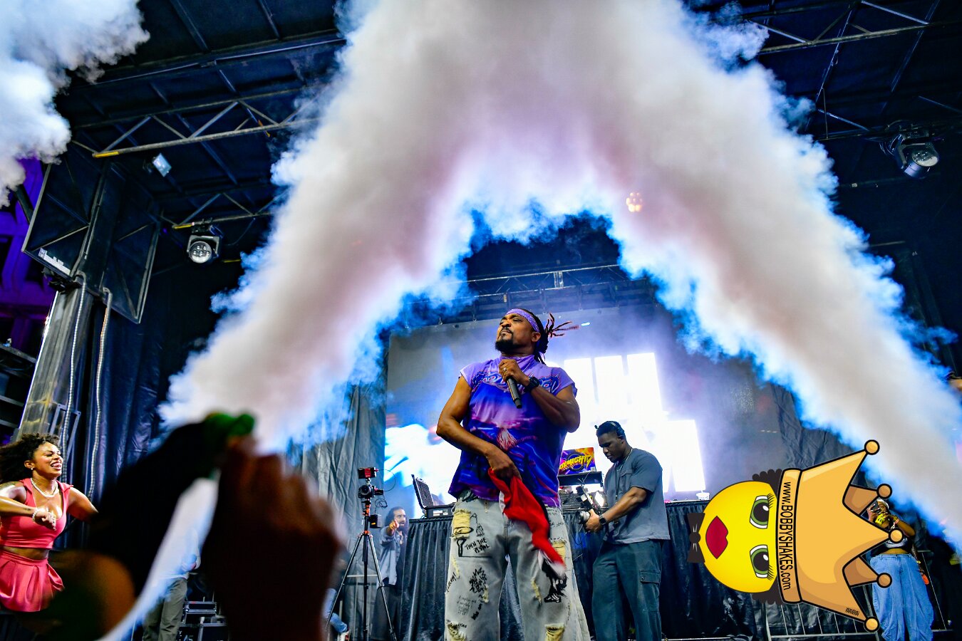 Machel Montano & Lady Lava performing live at Boston City Hall Plaza in Boston, MA, photographed by Bobby Shakes