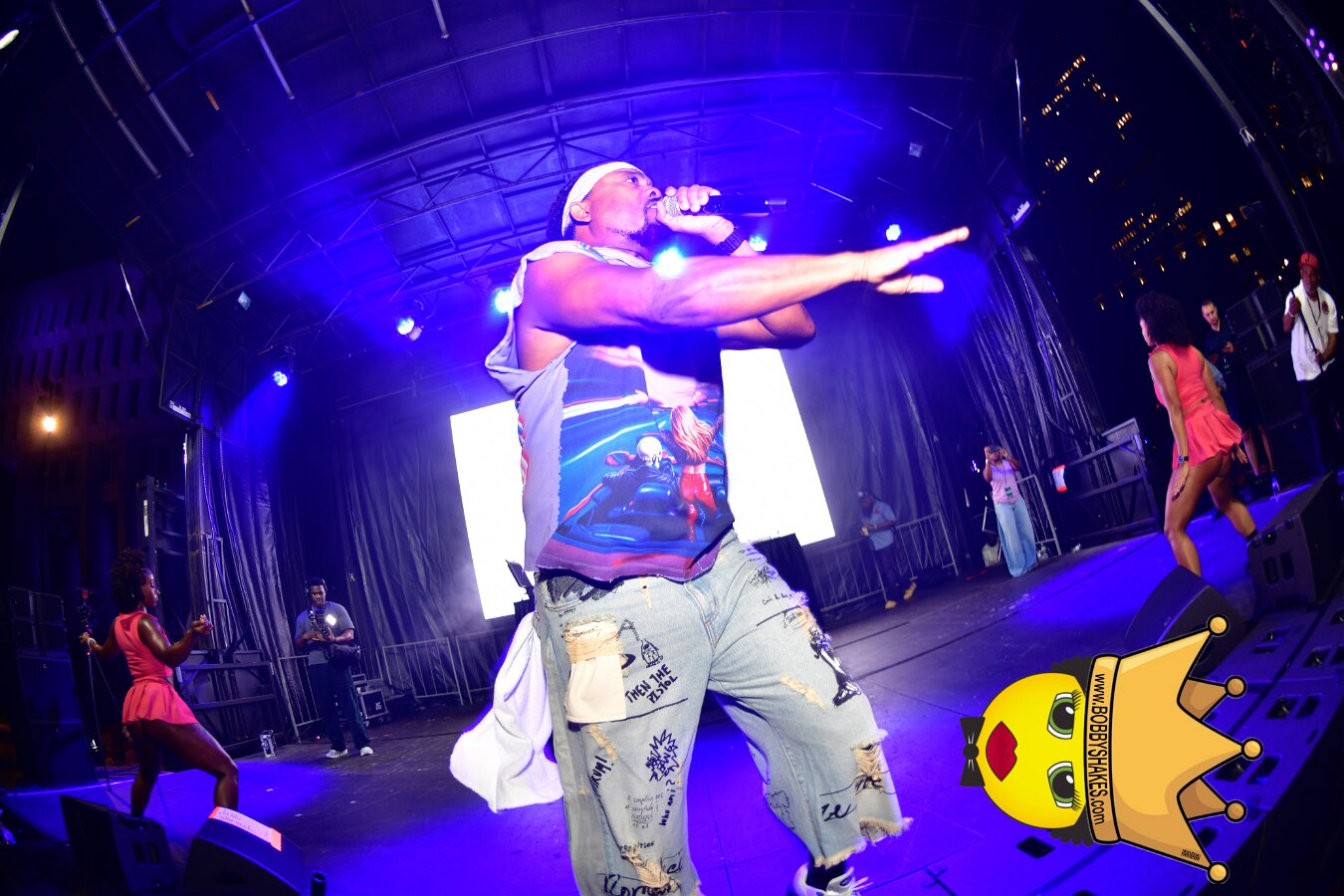 Machel Montano & Lady Lava performing live at Boston City Hall Plaza in Boston, MA, photographed by Bobby Shakes