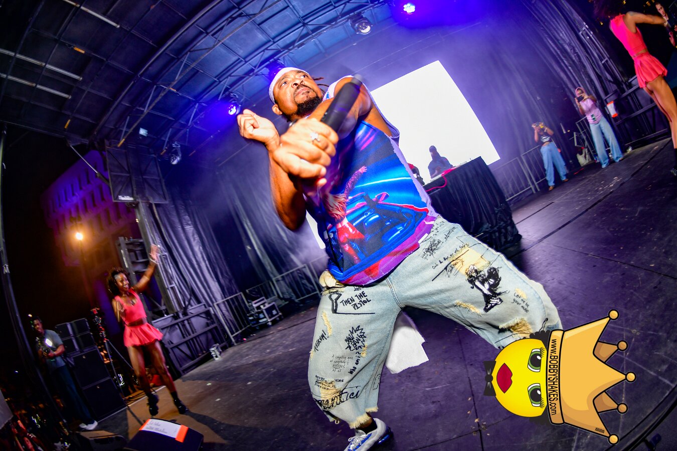Machel Montano & Lady Lava performing live at Boston City Hall Plaza in Boston, MA, photographed by Bobby Shakes