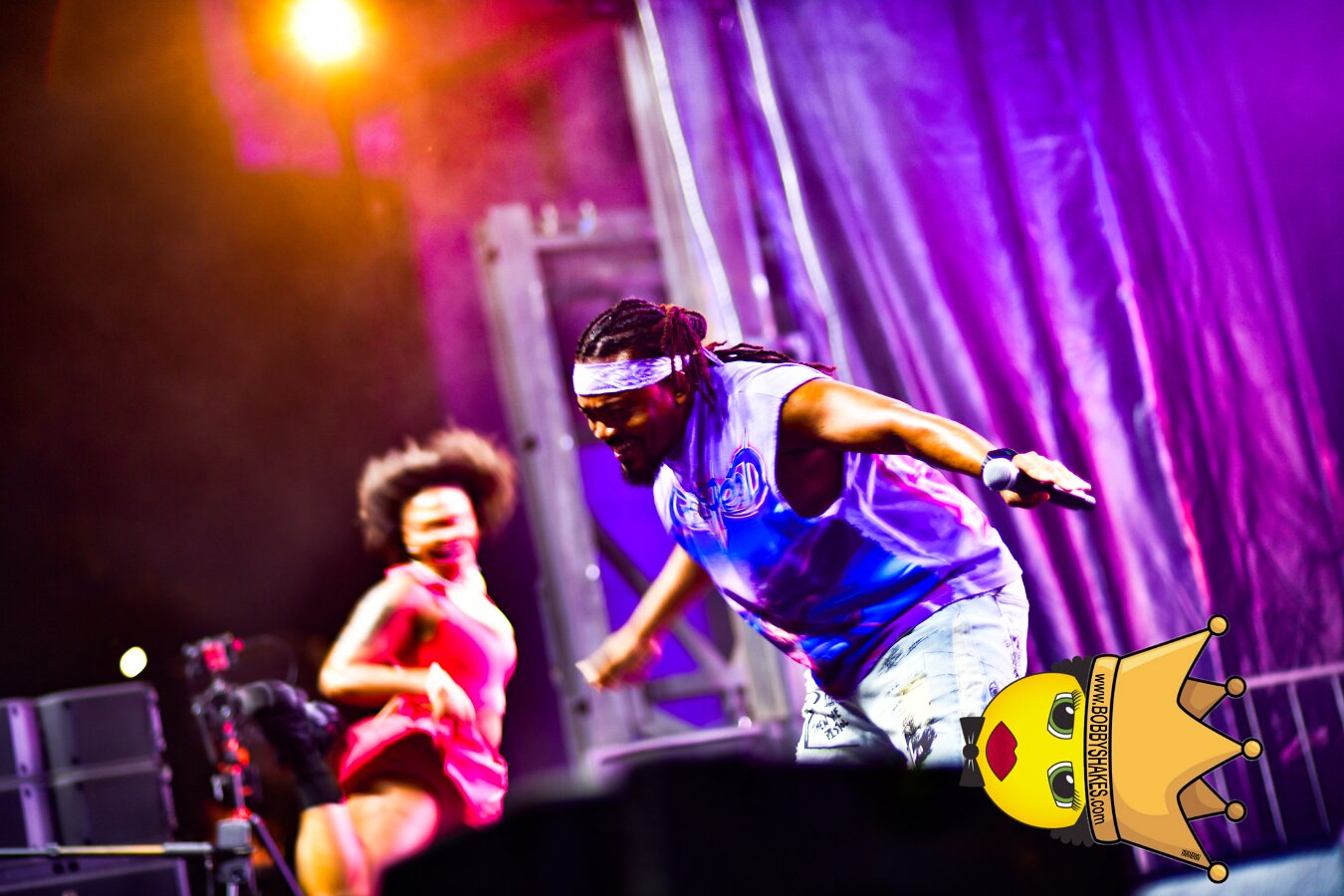 Machel Montano & Lady Lava performing live at Boston City Hall Plaza in Boston, MA, photographed by Bobby Shakes