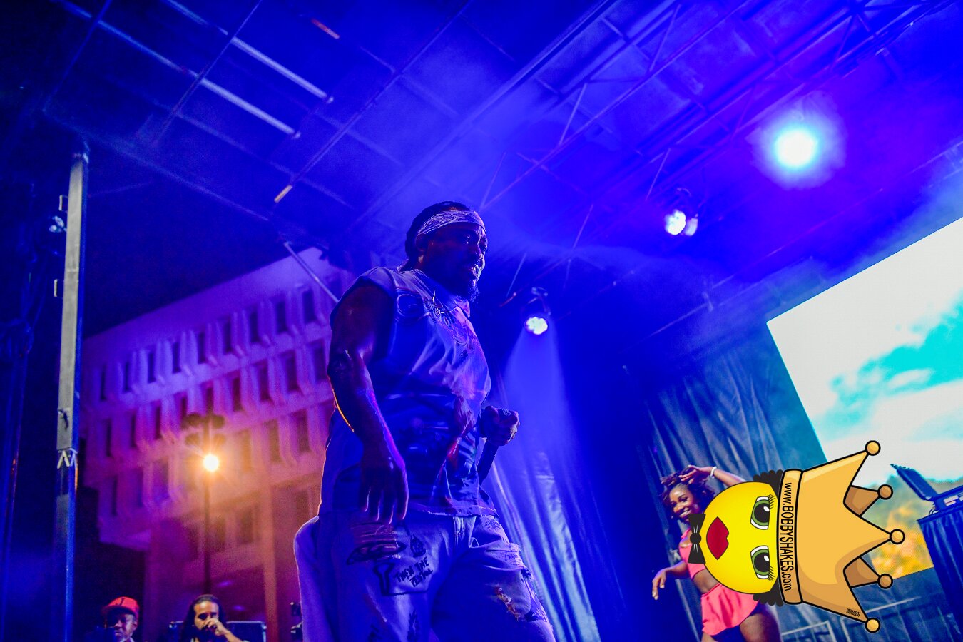 Machel Montano & Lady Lava performing live at Boston City Hall Plaza in Boston, MA, photographed by Bobby Shakes