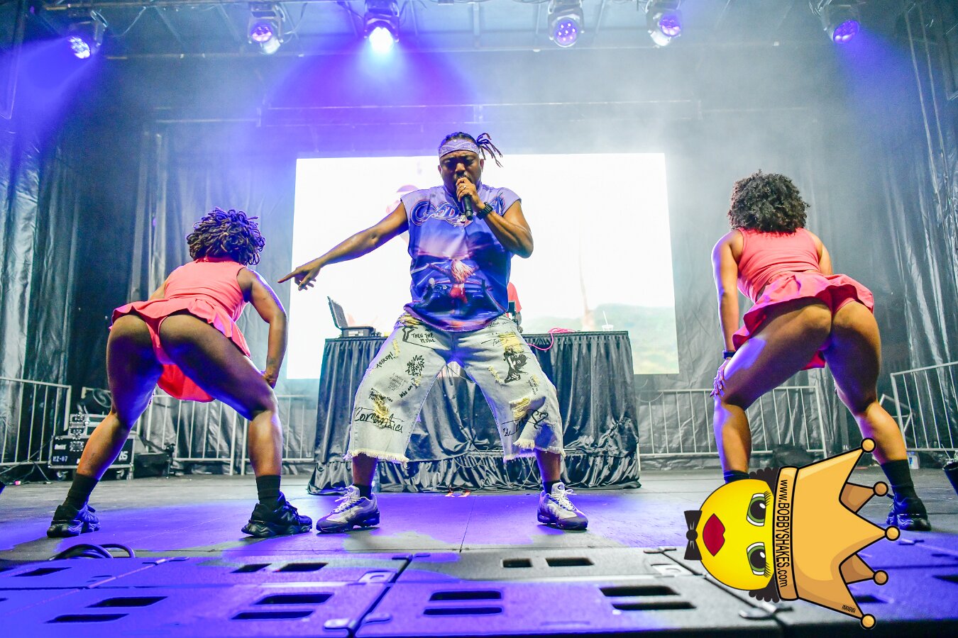 Machel Montano & Lady Lava performing live at Boston City Hall Plaza in Boston, MA, photographed by Bobby Shakes
