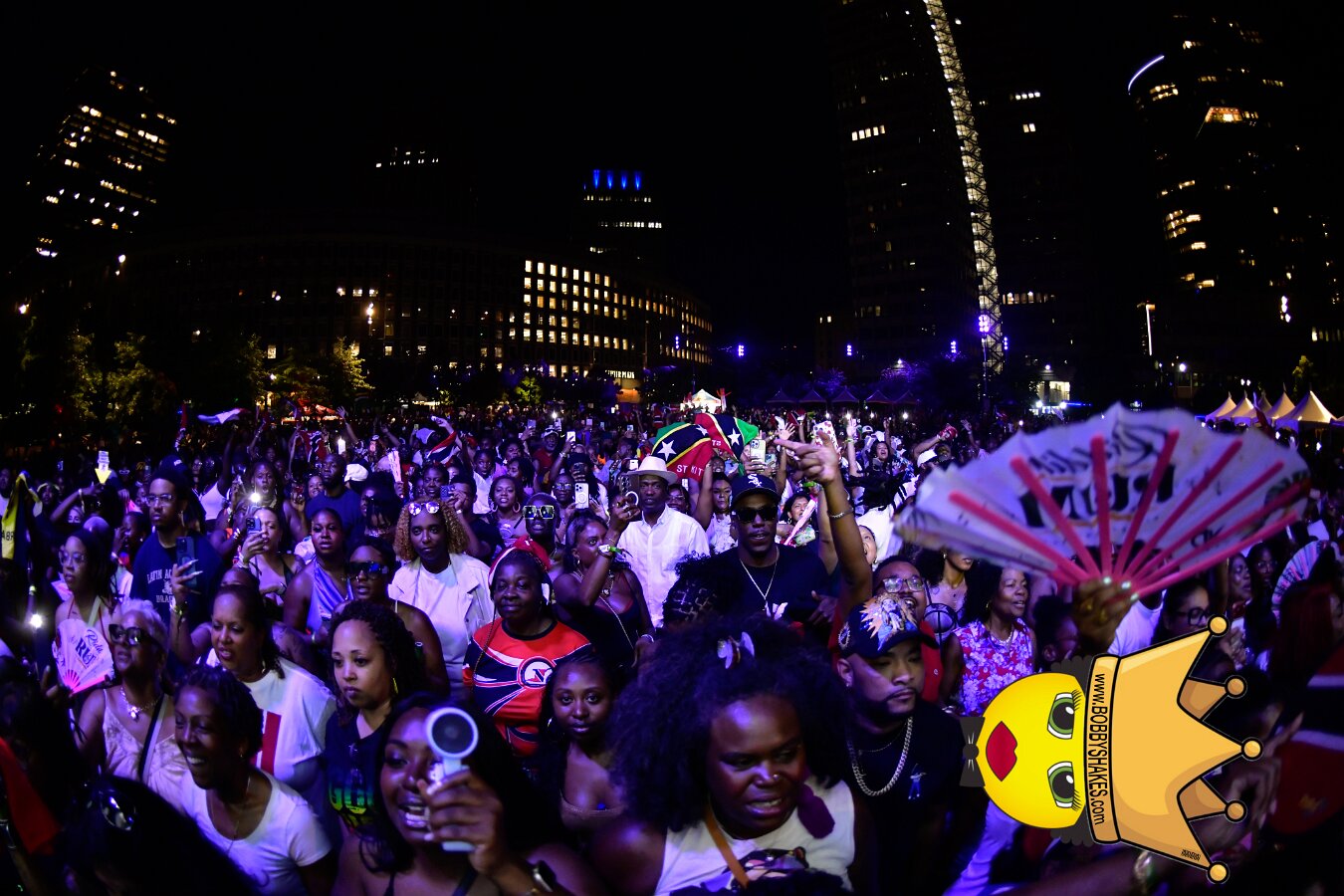 Machel Montano & Lady Lava performing live at Boston City Hall Plaza in Boston, MA, photographed by Bobby Shakes