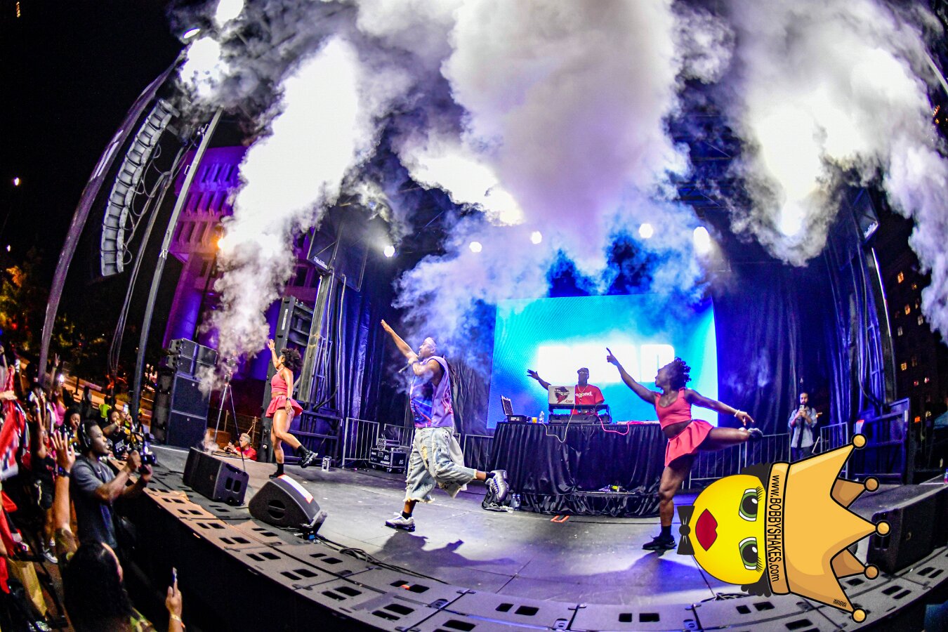 Machel Montano & Lady Lava performing live at Boston City Hall Plaza in Boston, MA, photographed by Bobby Shakes