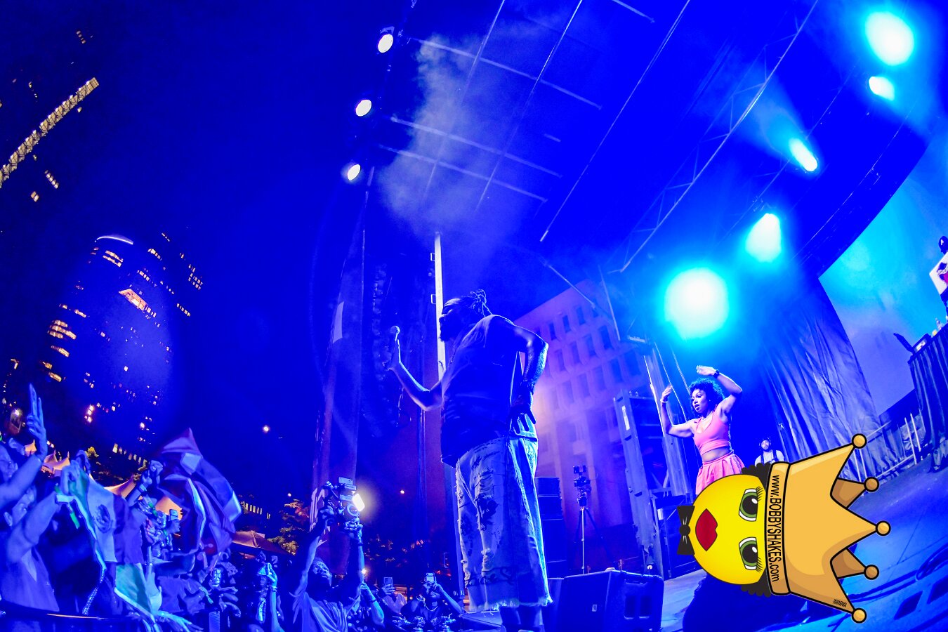 Machel Montano & Lady Lava performing live at Boston City Hall Plaza in Boston, MA, photographed by Bobby Shakes