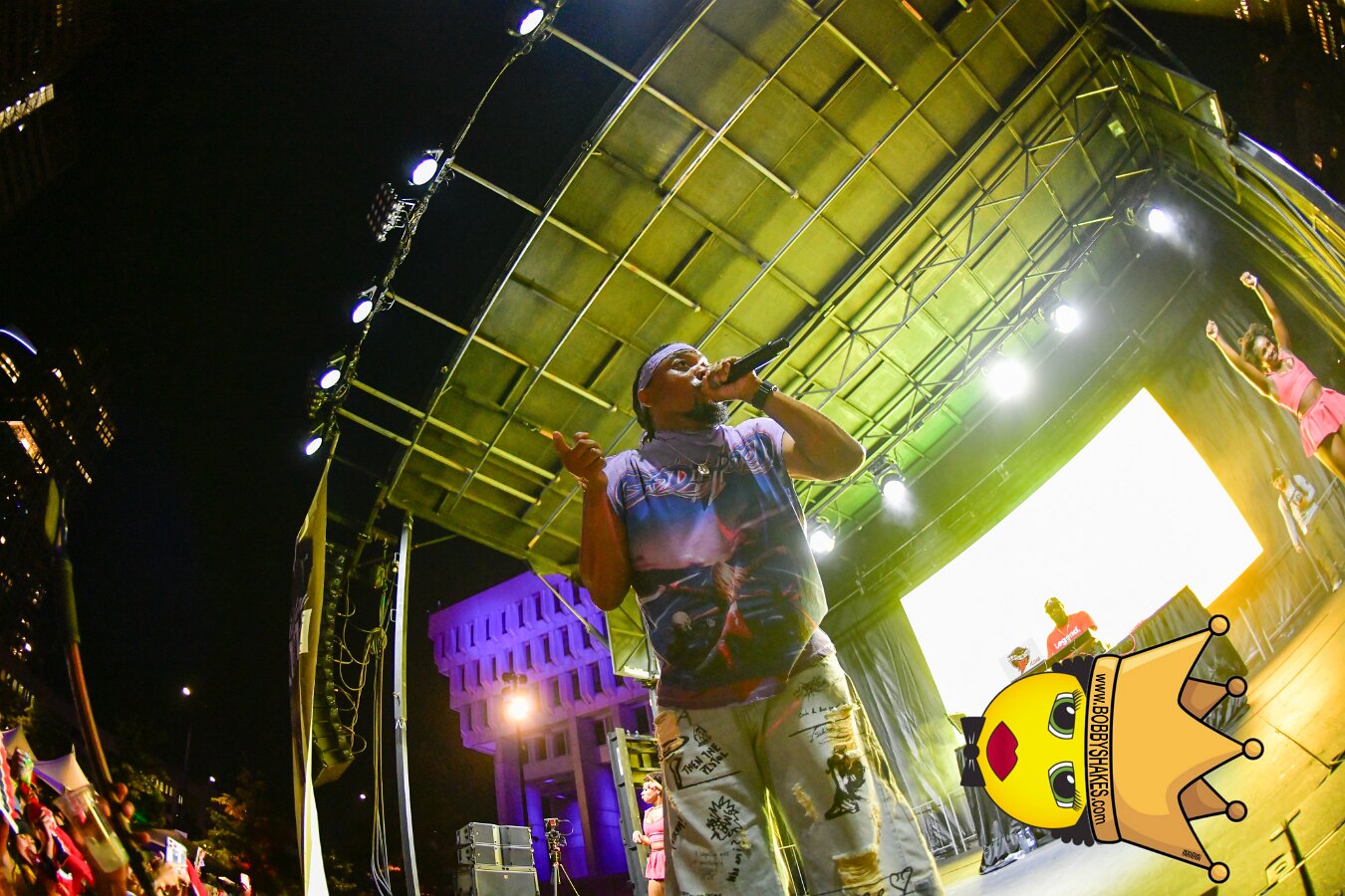 Machel Montano & Lady Lava performing live at Boston City Hall Plaza in Boston, MA, photographed by Bobby Shakes