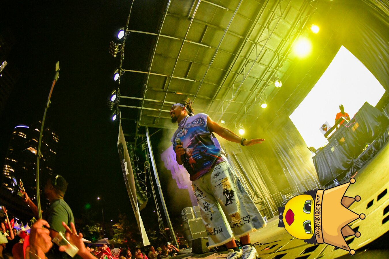 Machel Montano & Lady Lava performing live at Boston City Hall Plaza in Boston, MA, photographed by Bobby Shakes