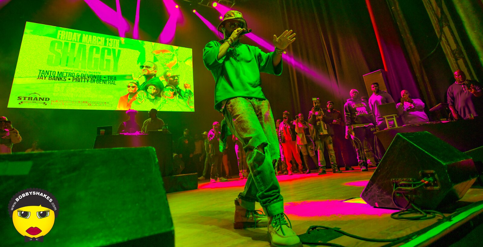 Shaggy, Tanto Metro & Devonte, Tifa, Teejay, Jay Banks, Pritty Di General performing live at The Strand Ballroom & Theatre in Providence, RI, photographed by Bobby Shakes