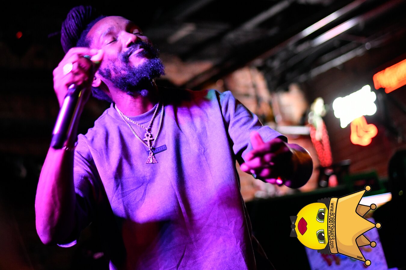 Kabaka Pyramid performing live at Bill's Bar in Boston, MA, photographed by Bobby Shakes