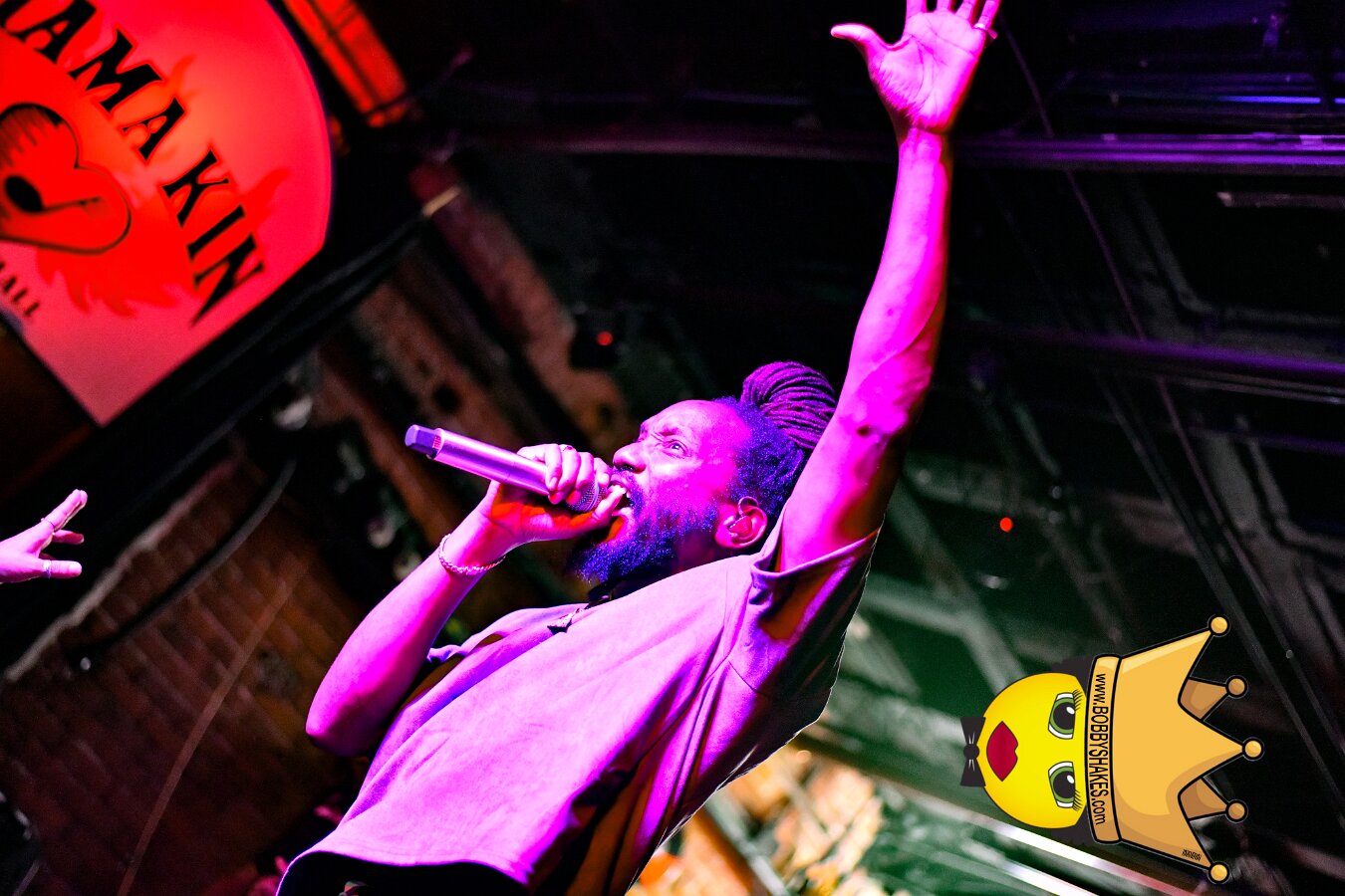 Kabaka Pyramid performing live at Bill's Bar in Boston, MA, photographed by Bobby Shakes