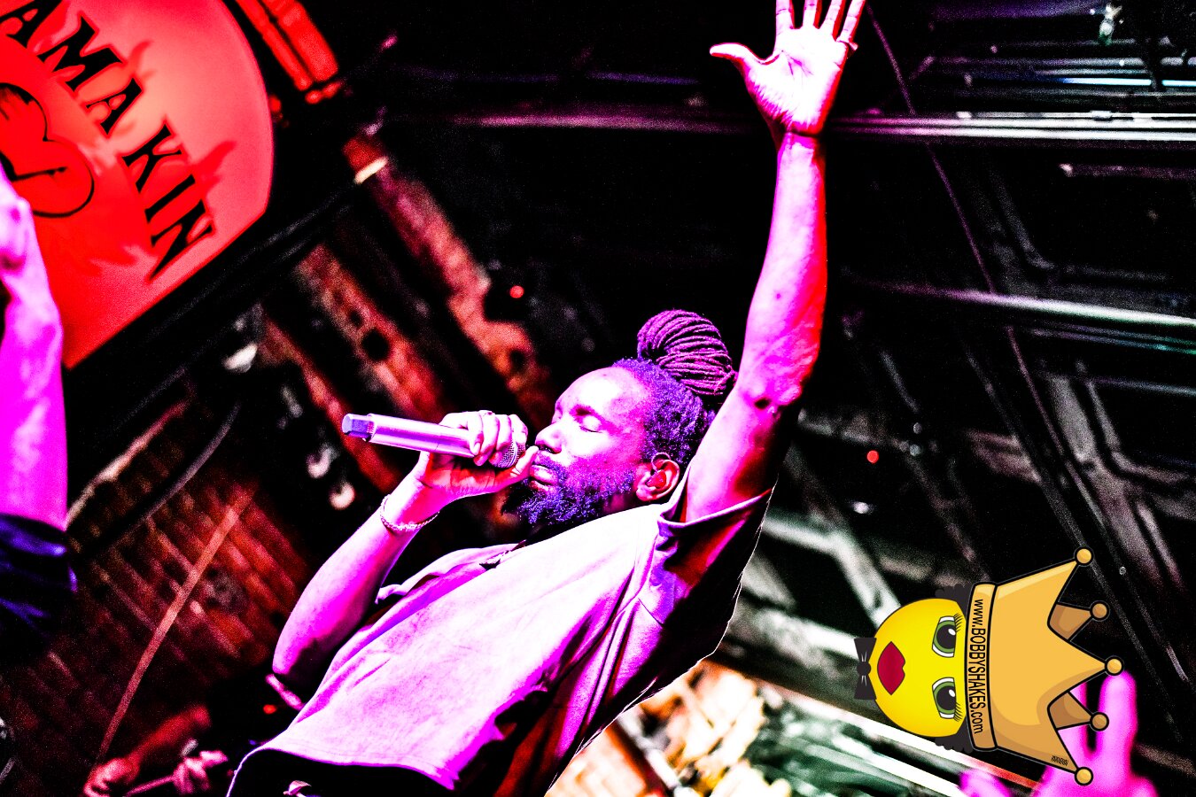 Kabaka Pyramid performing live at Bill's Bar in Boston, MA, photographed by Bobby Shakes