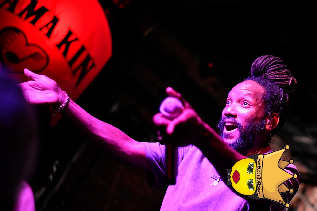 Kabaka Pyramid performing live at Bill's Bar in Boston, MA, photographed by Bobby Shakes