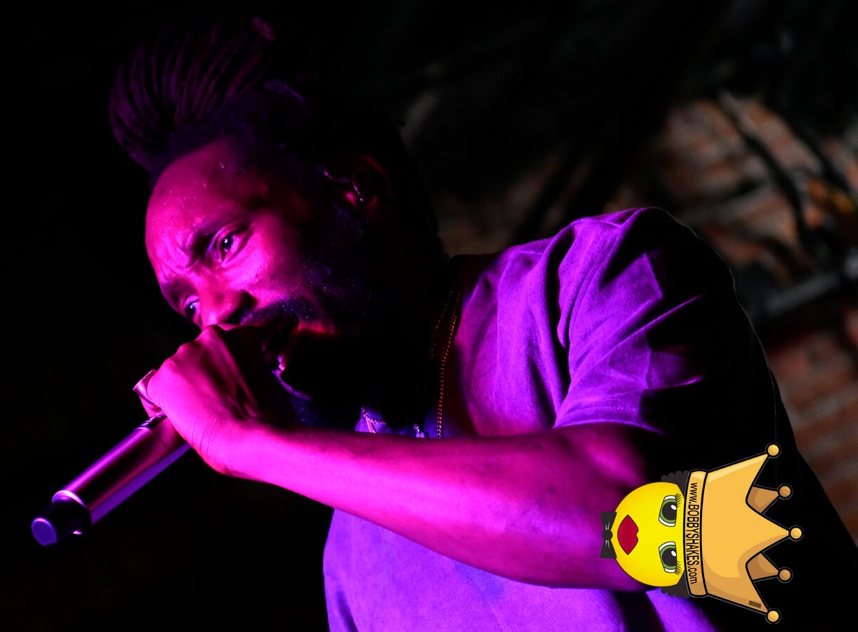 Kabaka Pyramid performing live at Bill's Bar in Boston, MA, photographed by Bobby Shakes