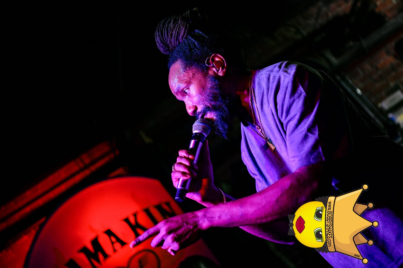 Kabaka Pyramid performing live at Bill's Bar in Boston, MA, photographed by Bobby Shakes